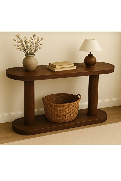 Paswood Masif Ahşap 2Katlı Dresuar - El Yapımı,Doğal Ağaç Konsol Lüks Dekorat...