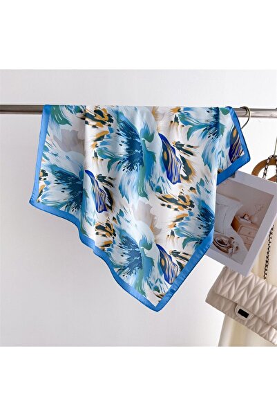 Inno وشاح منقوش من الساتان الفاخر مقاس 70 × 70 سم