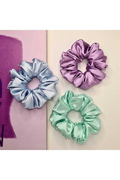 patlangaç Saten Kadife Lastik Toka 3'lü Set - Tül Lastik Toka Sevgililer Günü...