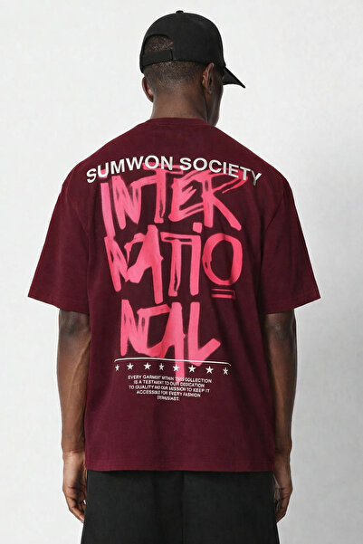 CLASSY.MODA Unisex Crew Neck Back Large Lettering Printed Streetwear Oversize...