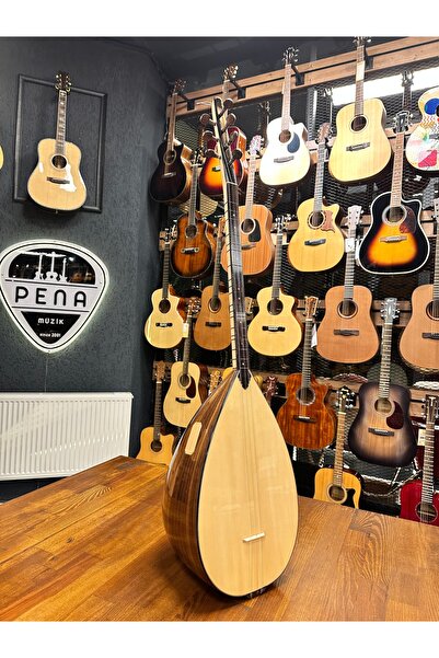 PENA MÜZİK Kısa Sap Üst Seri Tam Profesyonel Ceviz Bağlama 40 Tekne