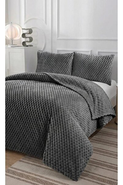 ALTINPAMUK Soft Arya Double Bedspread 260X240 Anthracite