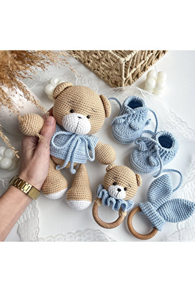 BABYBOUTİQUEHOUSE Amigurumi big bear 4lü set