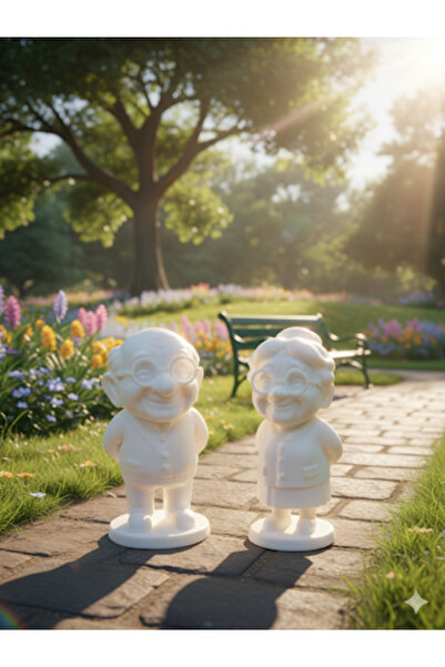 Mynivora Büyükanne Büyükbaba Figür Boyama Seti – 10 cm | 6 Renk Boya + 2 Fırç...