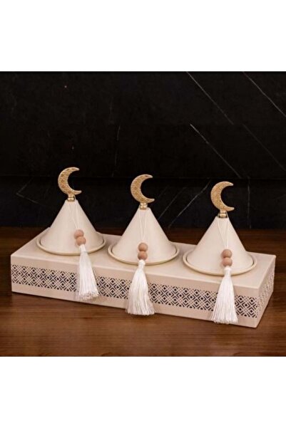 Generic Ramadan date container, beige steel