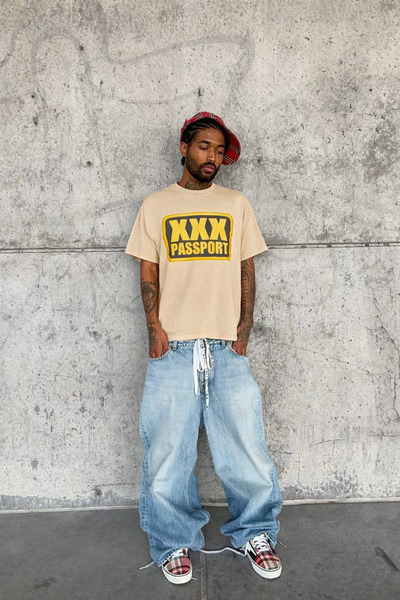 CLASSY.MODA Unisex Crew Neck Front Lettering Printed Oversized Streetwear T-S...