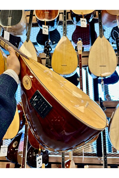 PENA MÜZİK Kısa Sap Tam Profesyonel Ekolayzerli Ardıç Bağlama 42 Tekne Jak Gi...