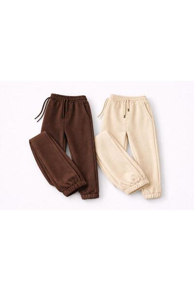 MARKATEM Buy Elastic and Lace-Up Eşortman Altı Joger Pants, 3-Thread Ribbed E...