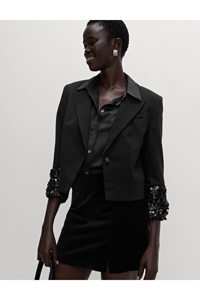 Marks & Spencer Payet Detaylı Kısa Blazer
