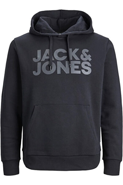 Jack & Jones Jack Jones pentru bărbați, negru cu glugă Swea tricou 12152840