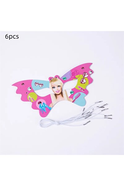 Miniso as picture mask-6pcs Cartoon Princess Girls Pink Birthday Party Balloo...