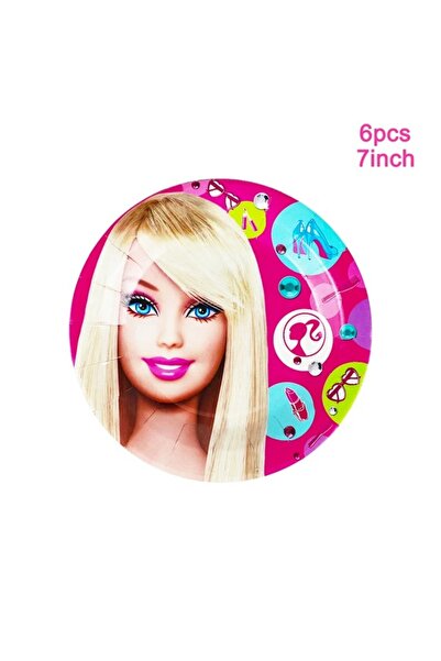 Miniso as picture 7inch plate-6pcs Cartoon Princess Girls Pink Birthday Party...