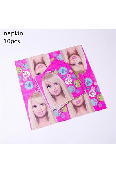 Miniso as picture napkin-10pcs Cartoon Princess Girls Pink Birthday Party Bal...