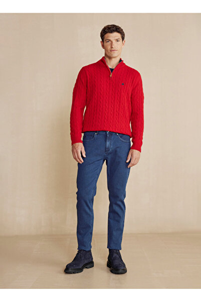 BROOKS BROTHERS Normal Bel Düz Paça Standart Lacivert Erkek Pantolon BBFW25MP...