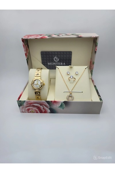 HNOF An elegant and luxurious women's gift set consisting of a wristwatch and...