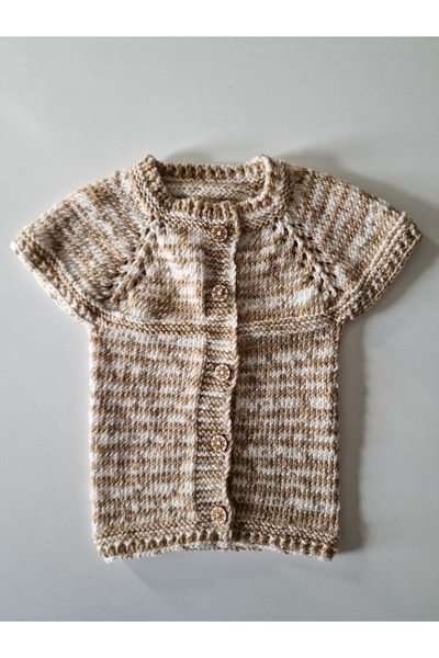 Hobi Kafe Brown Hand Knitted 9-15 Month Old Baby Vest