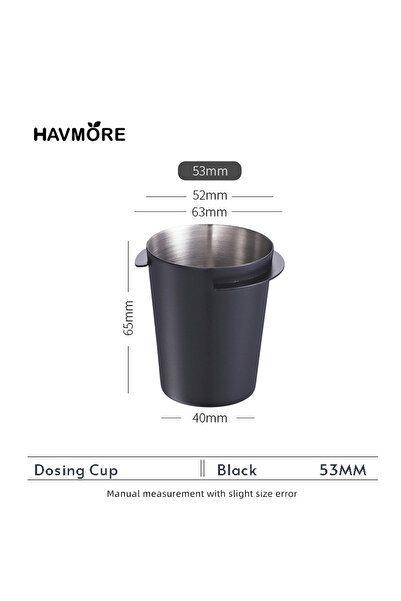 choice2 Black-53MM 51/53/58MM Coffee Dosing Cup Sniffing Mug for Espresso Mac...