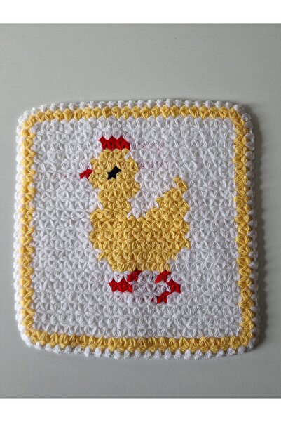 Hobi Kafe Chick Patterned Hand Knitted Bath Loofah