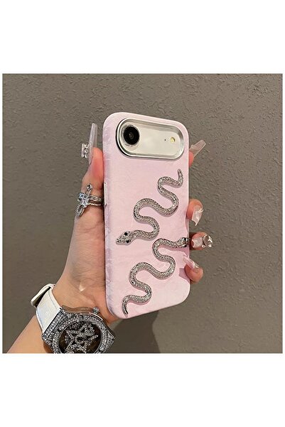 Pro Aksesuar حافظة متوافقة مع هاتف iPhone 17 Air مصنوعة من قماش مخملي على شكل...