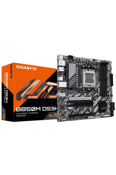 ERDO GIGABYTE B850M DS3H, 4xDDR5, 2xM.2, 2xDP, HDMI, Type-C, AM5 Soket GAMING Anakart