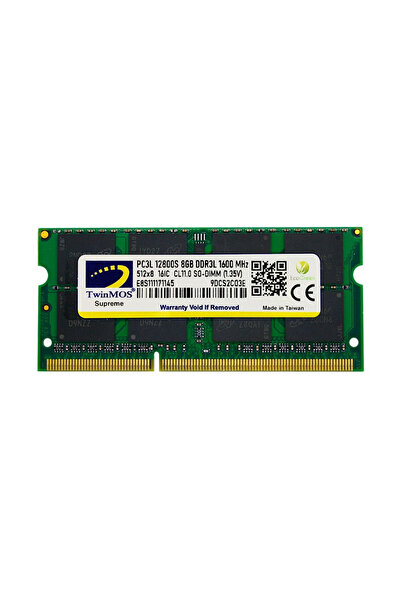 BulutRetail Twinmos mdd3l8gb1600n, 8gb, ddr3, 1600mhz, 1.35v notebook ram