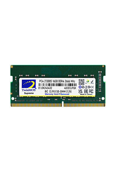 BulutRetail TwinMOS MDD416GB2666N, 16GB, DDR4, 2666MHz, 1.2V Notebook Ram