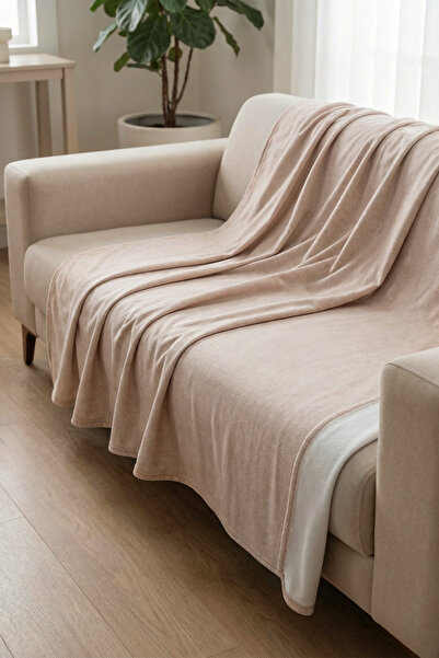 HAMUR İskandinav Yumuşak Dekoratif Koltuk Şalı 170x200 cm Çekyat Kanepe Koruy...