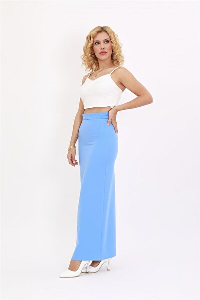 ÖNDER ÖZSOY تنورة قلم رصاص طويلة - سماوية