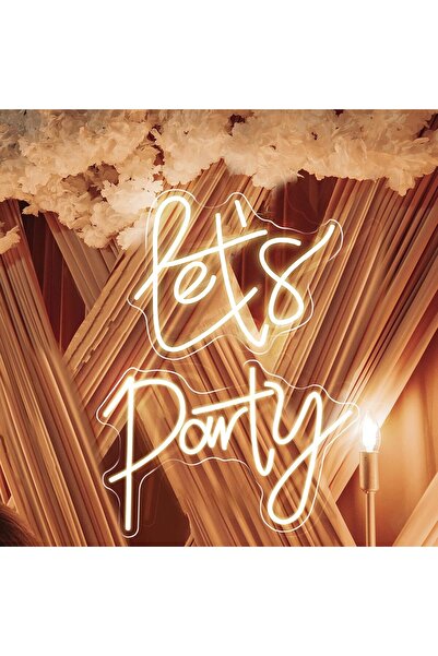 Slasa Yeeficent Let's Party Neon Sign – 85.1x30.5 cm LED Wall Light Warm White