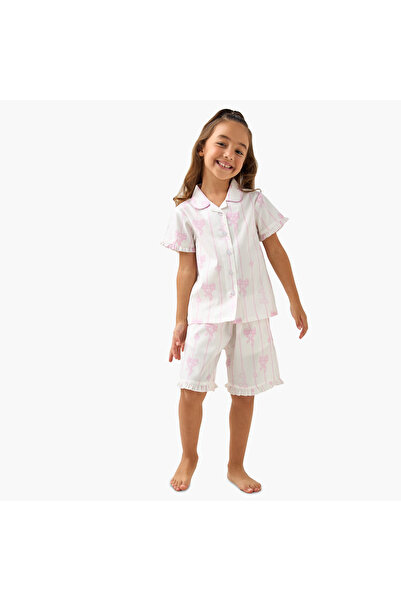 mattel Barbie Print Shirt and Shorts Set