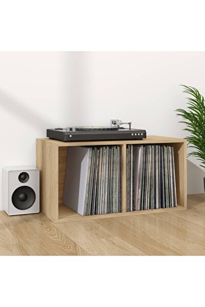 vidaxl Vinyl Storage Box Sonoma Oak 71x34x36 cm Engineered Wood