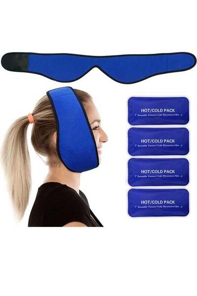 Arabest Face Ice Pack for Jaw Head & Chin Adjustable Hot and Cold Wrap for Wi...