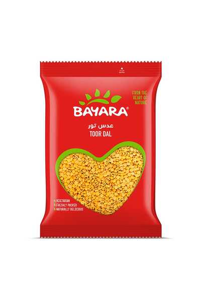 Bayara عدس تور دال ١ كجم - بازلاء حمام فاخرة لوجبات صحية ولذيذة