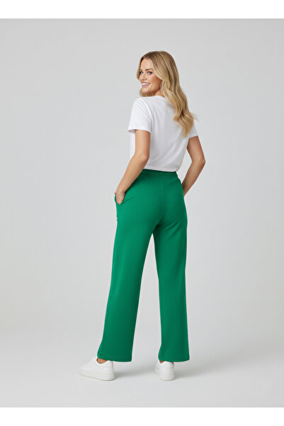 NEW JOURNAL Women's Green 2 Thread High Waist Sweatpants Nj31
