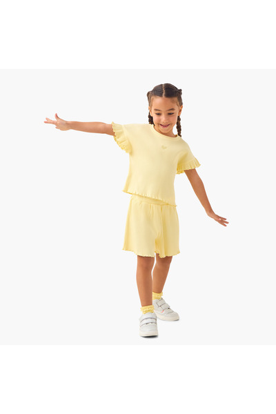 Juniors طقم تي شيرت وشورت مضلع