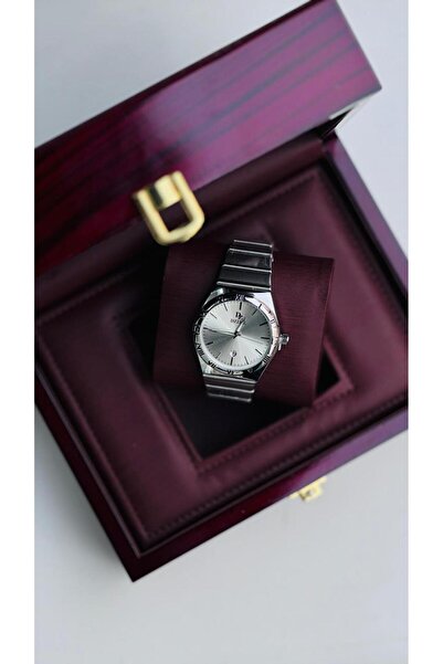 MACON Men’s Luxury Silver Analog Watch with Integrated Stainless Steel Bracel...