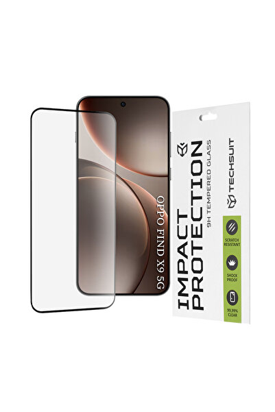 Techsuit - 111D Full Cover / Full Glue Glass - Oppo Find X9 - Black