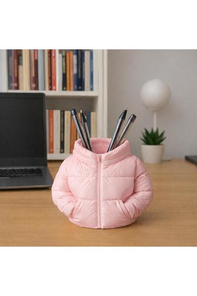 Basart 3D Tasarım "Şişme Mont" Serisi Dekoratif Kalemlik ve Organizer