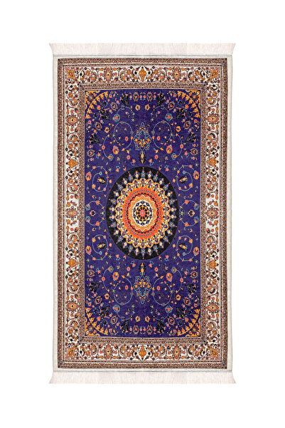Bursa İpek Saks Velvet Carpet Prayer Rug