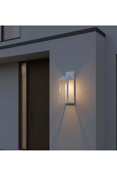 ottolamp Outdoor Wall Sconce – Modern Garden Lamp with White/Black Metal Body – Transparent Acrylic Material