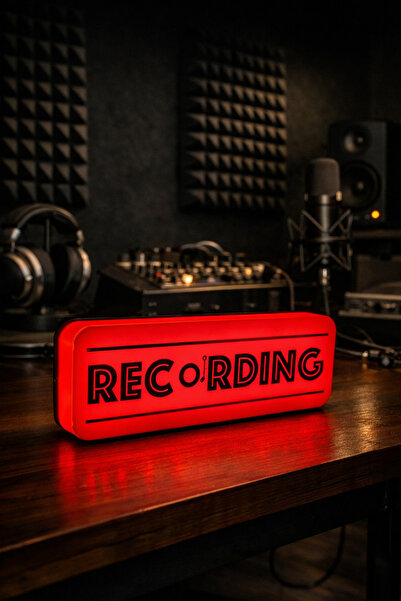 Dekor atolyem Recording Stüdyo Kayıt Lambası - Ses Kayıt Uyarı Işığı