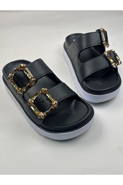 Nstil Daily Women's Slippers Double Buckle Metal Detail Soft Comfortable Ligh...