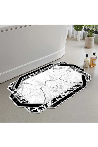 Monnhein Bath Mat, Soft Bathroom Rug, Non-Slip Dot Backing, Washable - 60X100