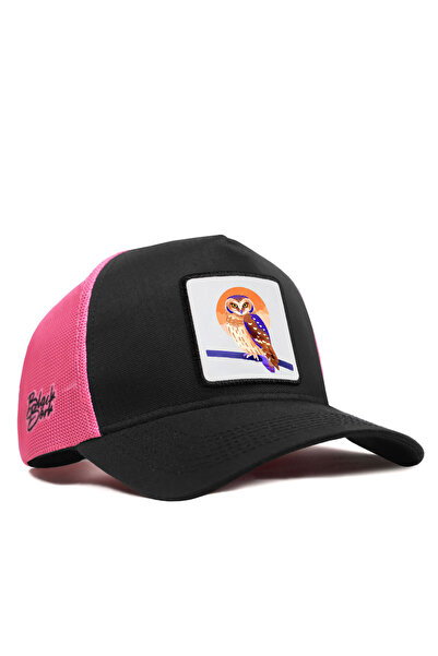BlackBörk Owl Logo Cordura Black-Pink Trucker Hat