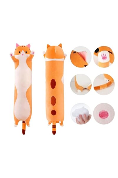 Impact Vision Plush Toy Cat, Pillow Type, Hypoallergenic Filling, 70 cm, Beig...