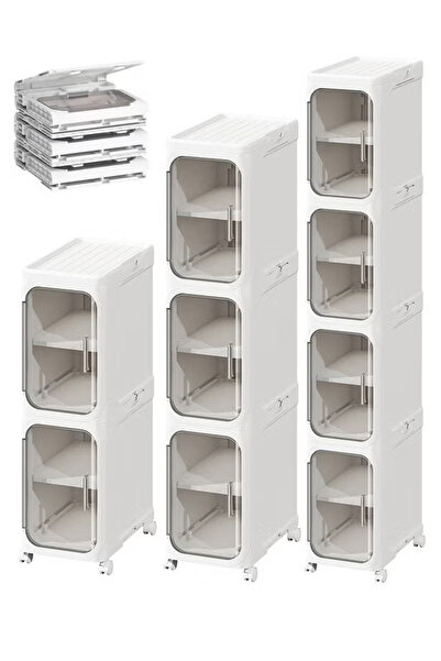 Generic Minimalist bathroom storage cabinet, foldable storage cabinet, portab...