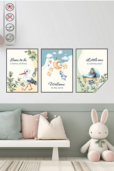 Akıllı Kağıt Statik Tutunma Özellikli Tablo - Poster Çocuk Odası (Model-16)