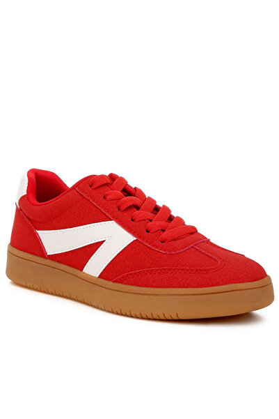 london Rag Women Contrasting Patchwork Chunky Sneakers in Red