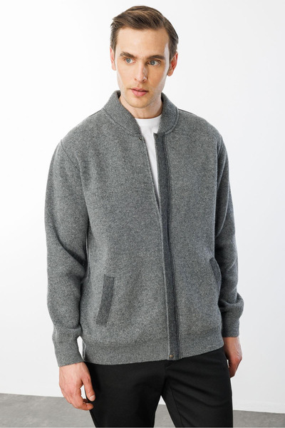 Desen معطف رجالي طويل الأكمام بتصميم بسيط - كاجوال وأنيق