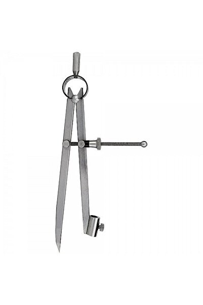 NO BRAND Professional compass 150 mm with steel spring, pencil holder and scr...